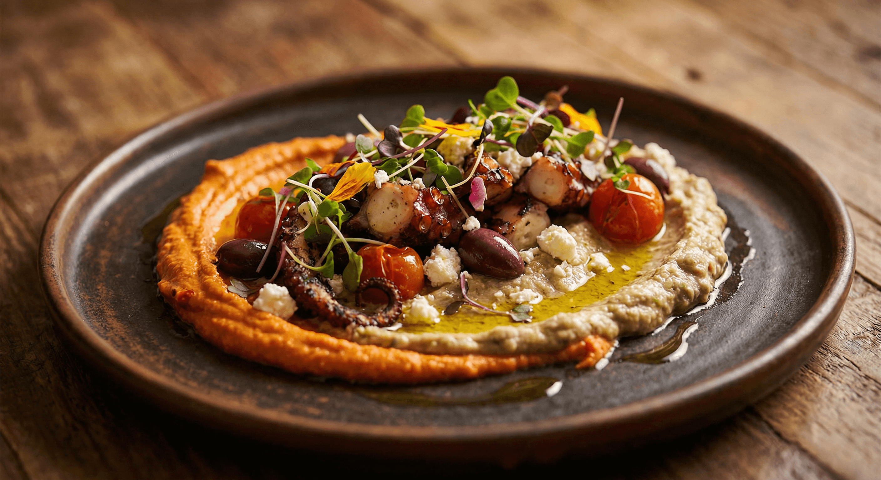 Beautiful plating with local ingredients